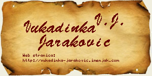 Vukadinka Jaraković vizit kartica